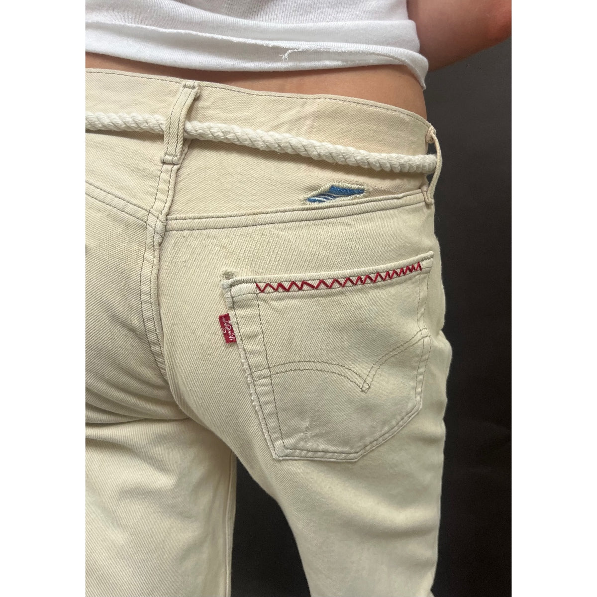 *NEW* Useless Levi's Zig Zag Stitching Pale Denim