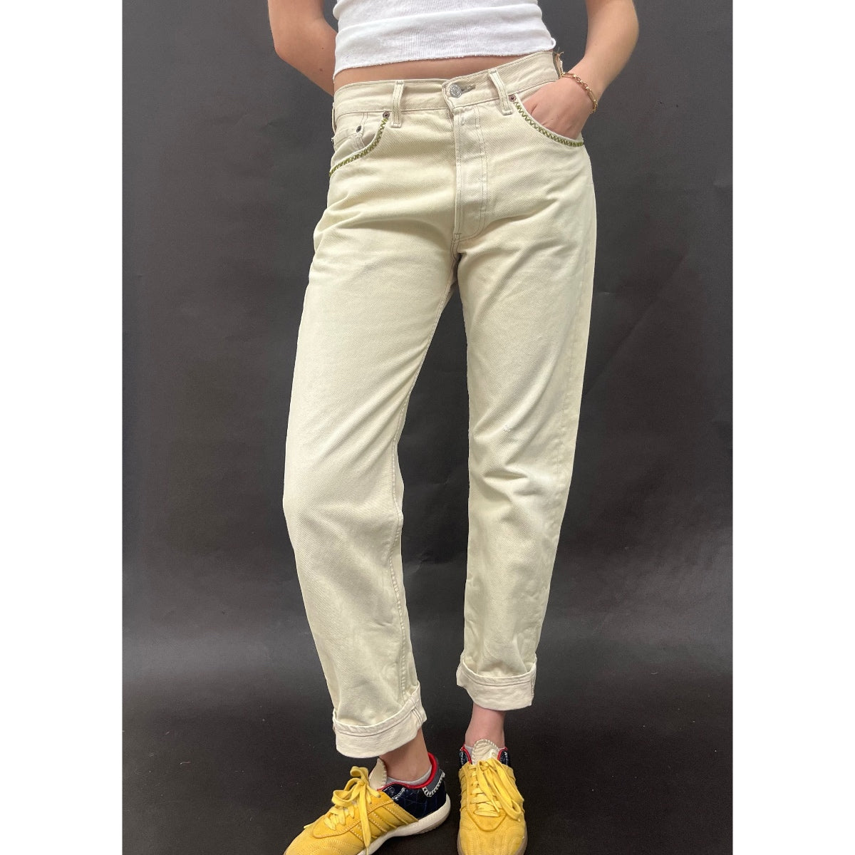 *NEW* Useless Levi's Zig Zag Stitching Pale Denim