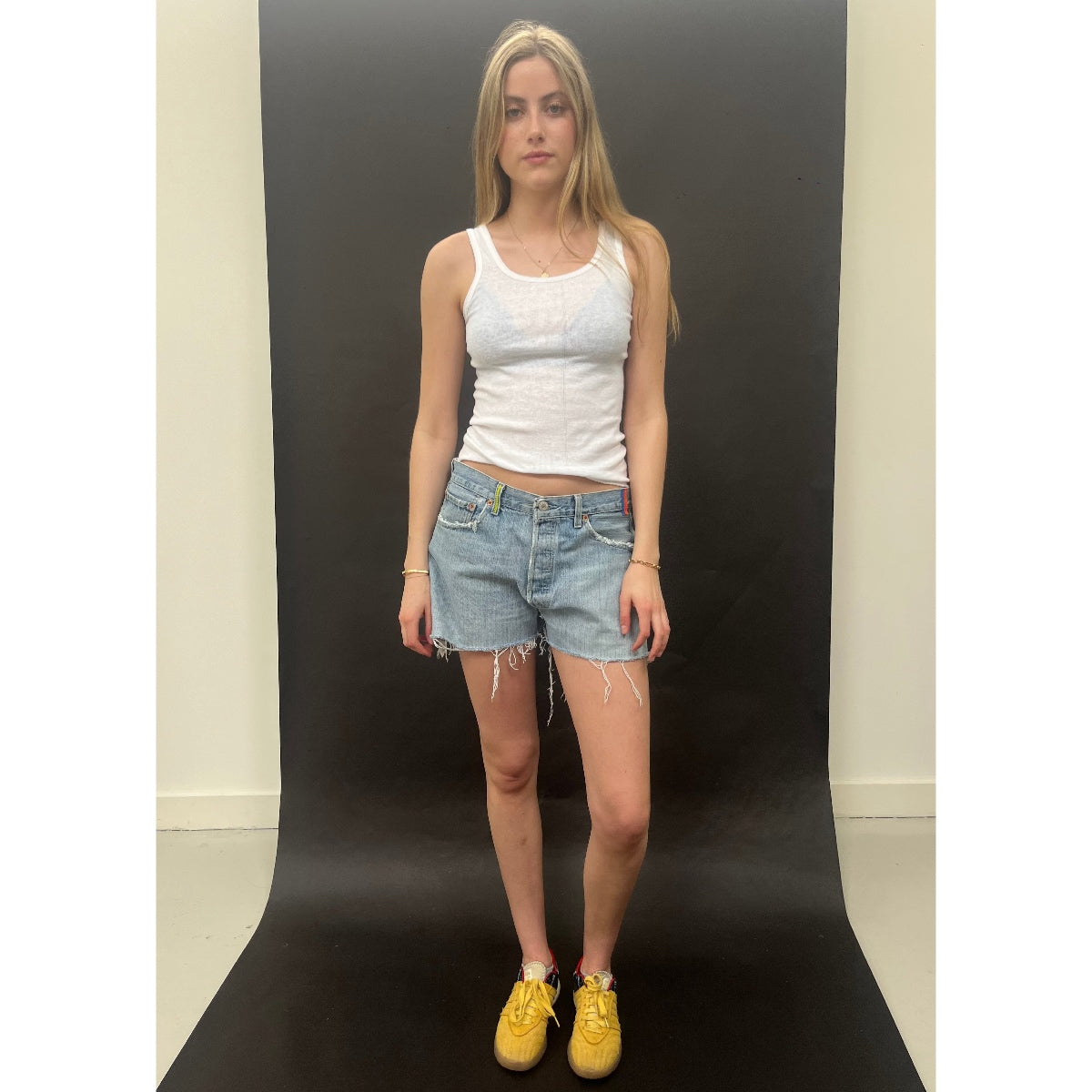 *NEW* Useless Zig Zag Levi's Cut Offs with Gingham Patch