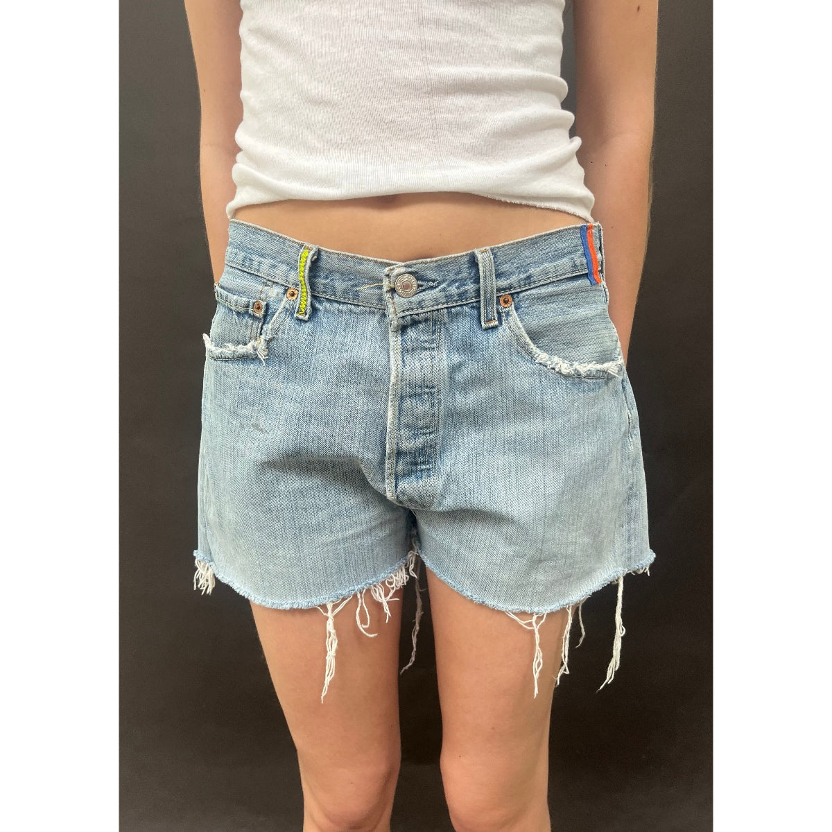 *NEW* Useless Zig Zag Levi's Cut Offs with Gingham Patch