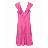 *NEW* Slinky Ruffle Dress Pink
