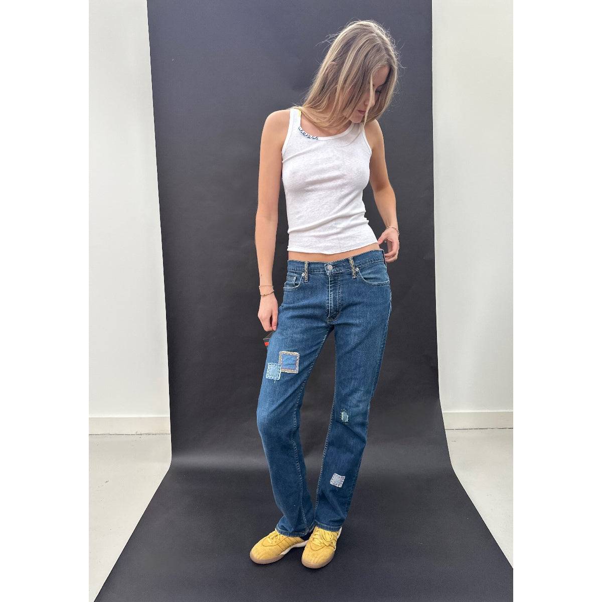 *NEW* Useless Patched Levi's with Carpenter Strap