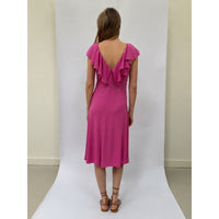 *NEW* Slinky Ruffle Dress Pink