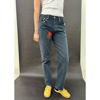 *NEW* Useless Patched Up Dark Wash Levi's