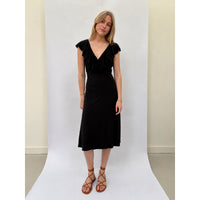 *NEW* Slinky Ruffle Dress Black