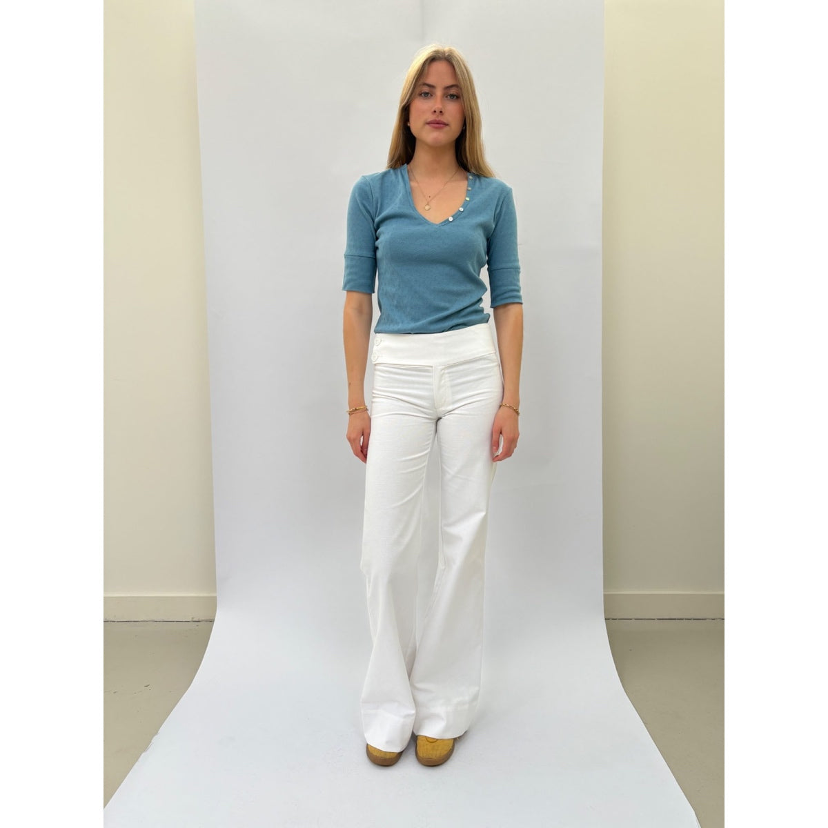 *NEW* Low Rise Trousers White