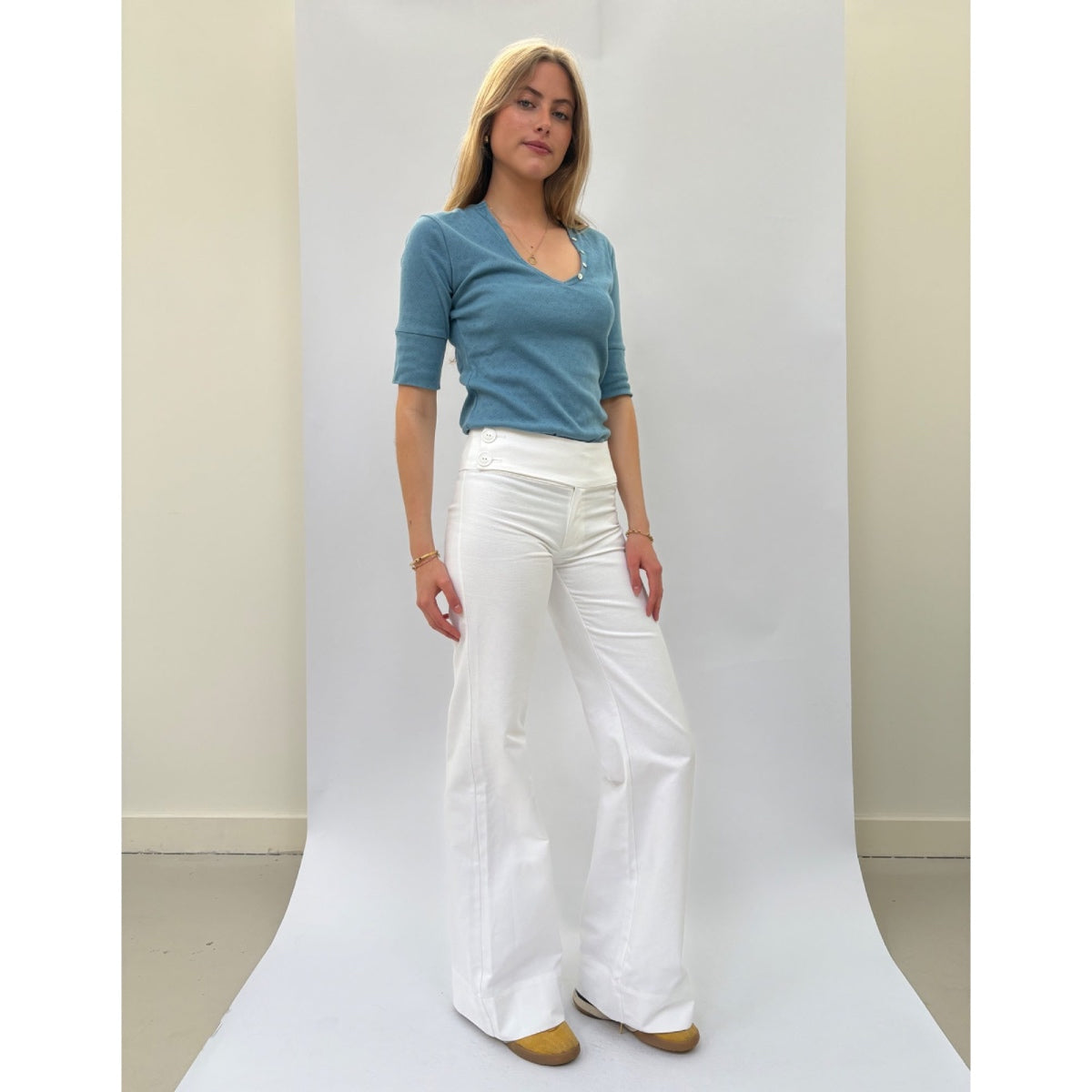 *NEW* Low Rise Trousers White