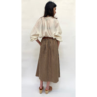 Toffee Stripe Belted Skirt