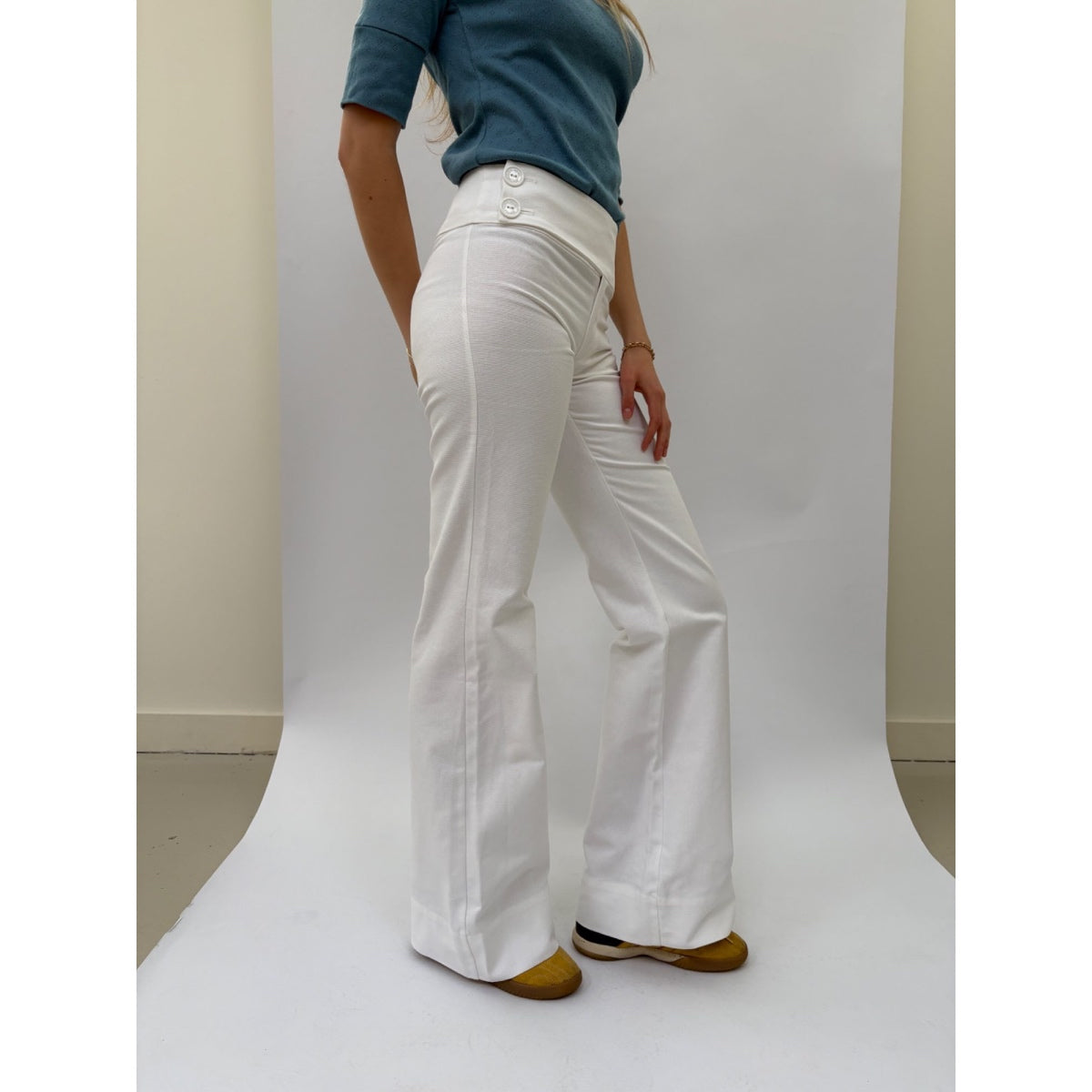 *NEW* Low Rise Trousers White