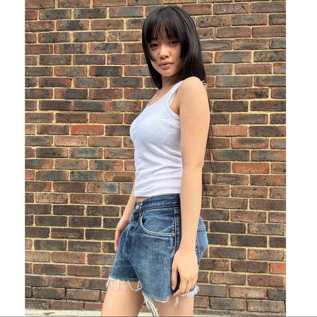 *NEW* Levi's Cut Offs with Gingham Patch