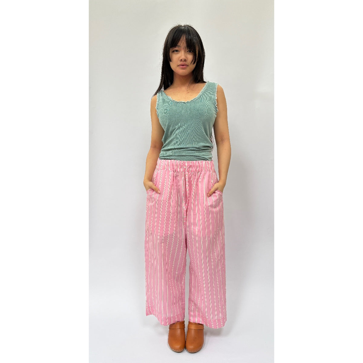 *NEW* Cotton Stripe  PJ-Style Pants Pink