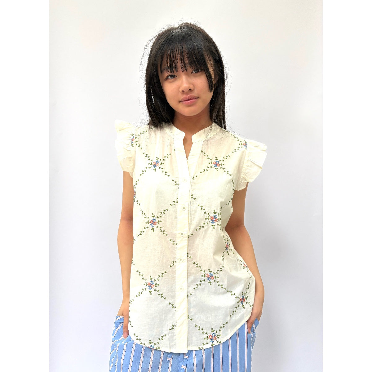 *NEW STYLE* Floral Embroidered Shirt