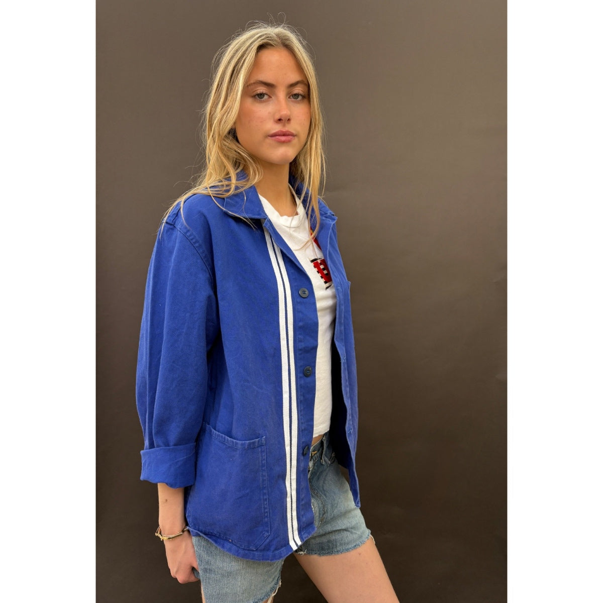 *NEW* Blue Workwear Jacket White Stripes
