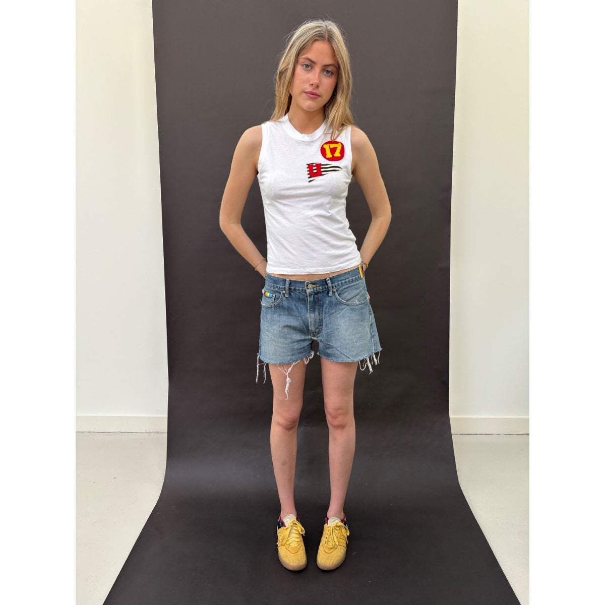 *NEW* Zig Zag Levi's Cut Offs with Satin Stitch