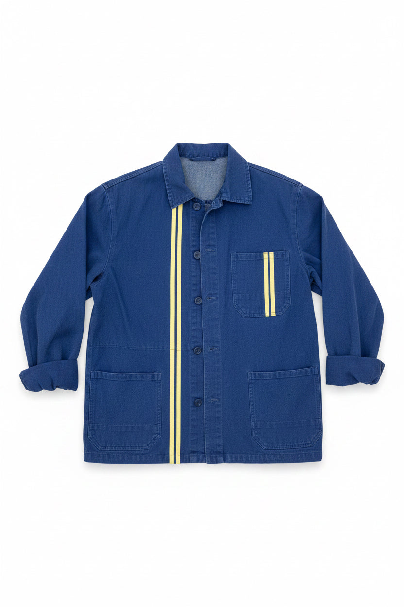 *NEW* Blue Workwear Jacket Yellow Stripes
