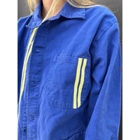 *NEW* Blue Workwear Jacket Yellow Stripes