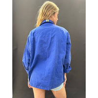 *NEW* Blue Workwear Jacket Yellow Stripes