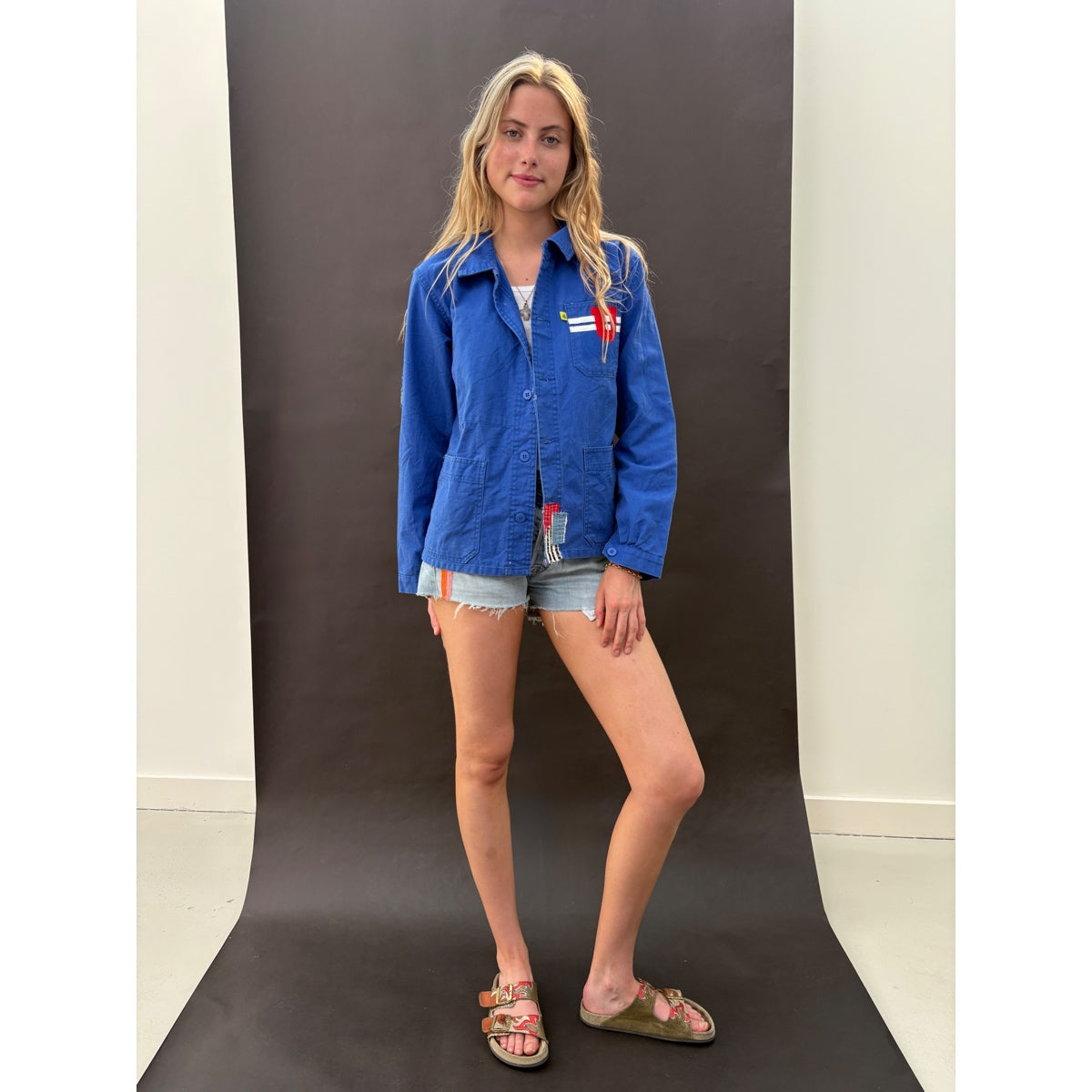 *NEW* Blue Patched Workwear Jacket