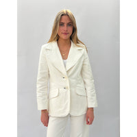 *SS26!* Topstitched Susan Jacket Off White