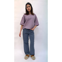 Pink/Blue Stripe Boxy T