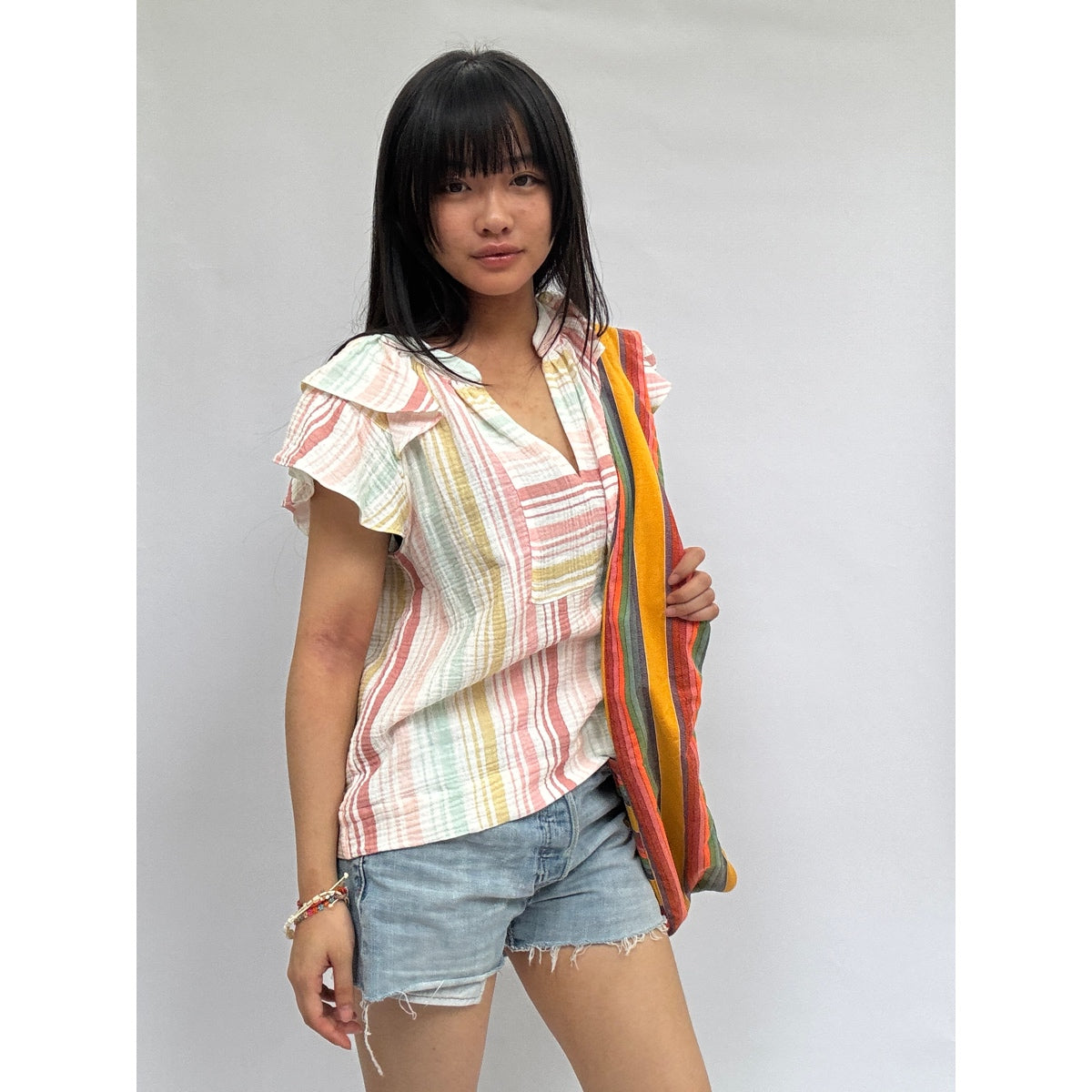 *NEW* Stripe Sling Bag Yellow
