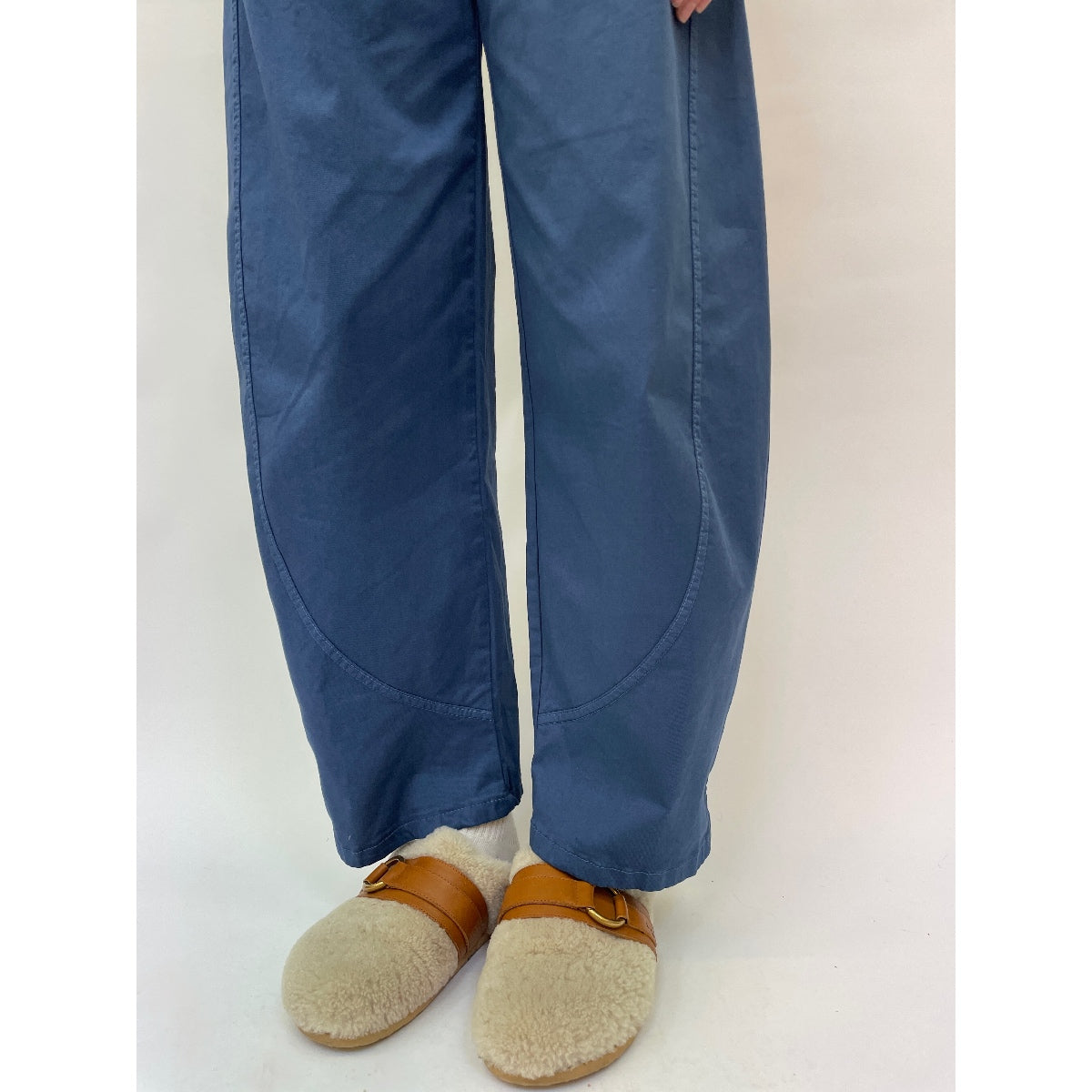 Belted Cotton Barrel Navy