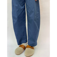 Belted Cotton Barrel Navy