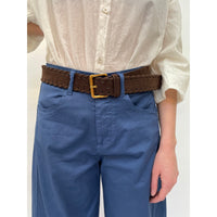 Belted Cotton Barrel Navy