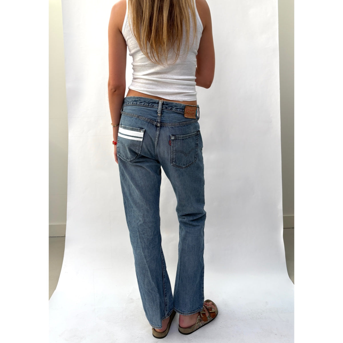 *NEW* Useless Stripe Appliquéd Levi’s Front and Back