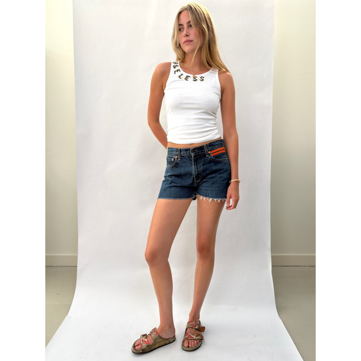 *NEW* White Tank Appliqué Logo