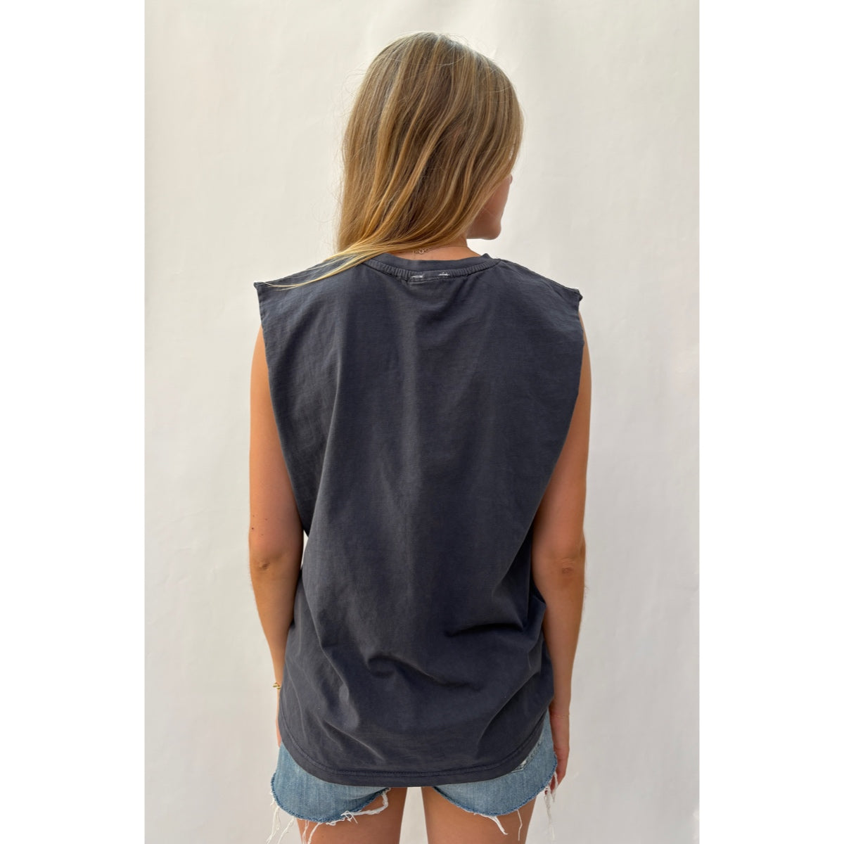 *NEW* Black Tank + Tape Applique