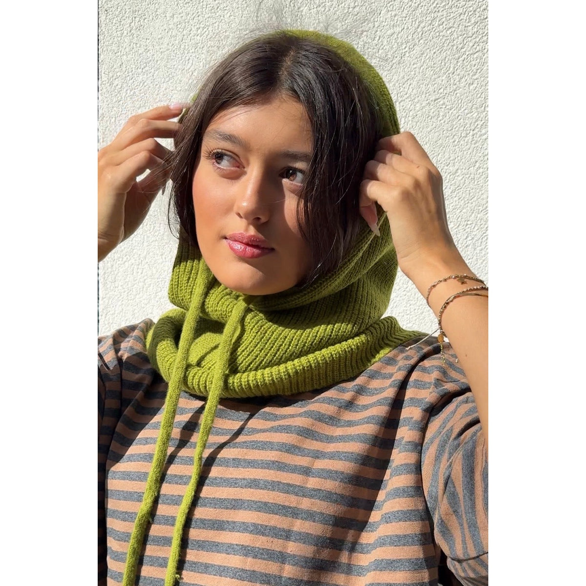 Cashmere Balaclava Lime