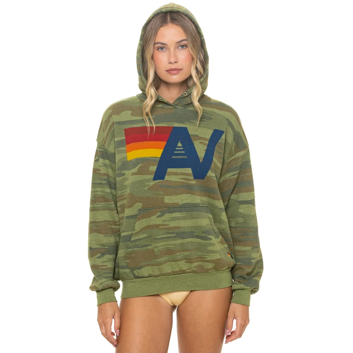 AV Logo Pullover Hoodie Relaxed Camo