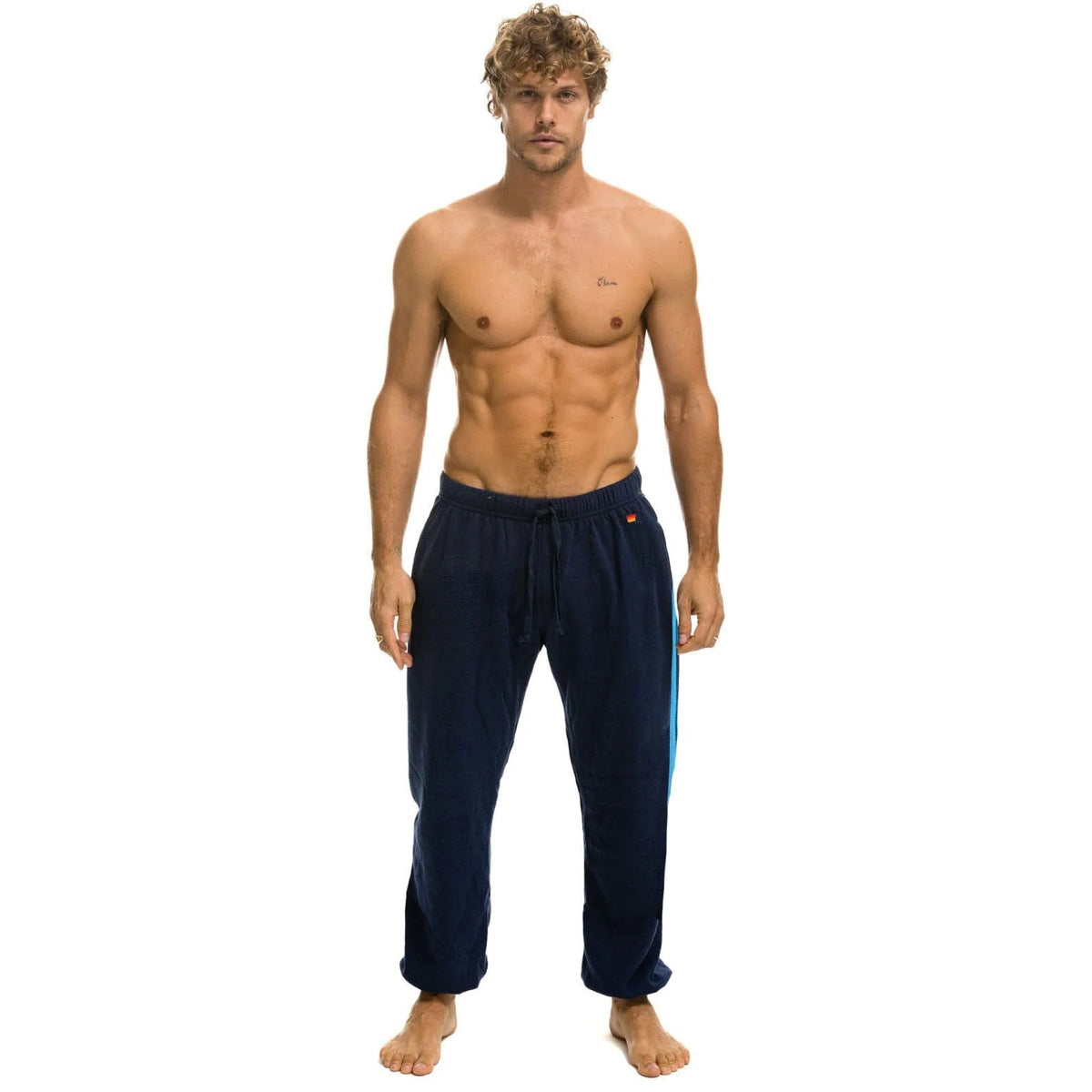 Men's 5 Stripe Sweatpants Navy/Blue