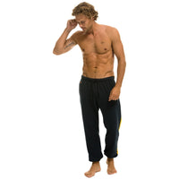 Men's 5 Stripe Sweatpants Charcoal