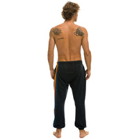 Men's 5 Stripe Sweatpants Charcoal