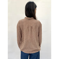 Chocolate Check Ruffle Shirt