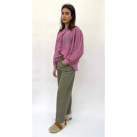 Raspberry Ruffle Shirt