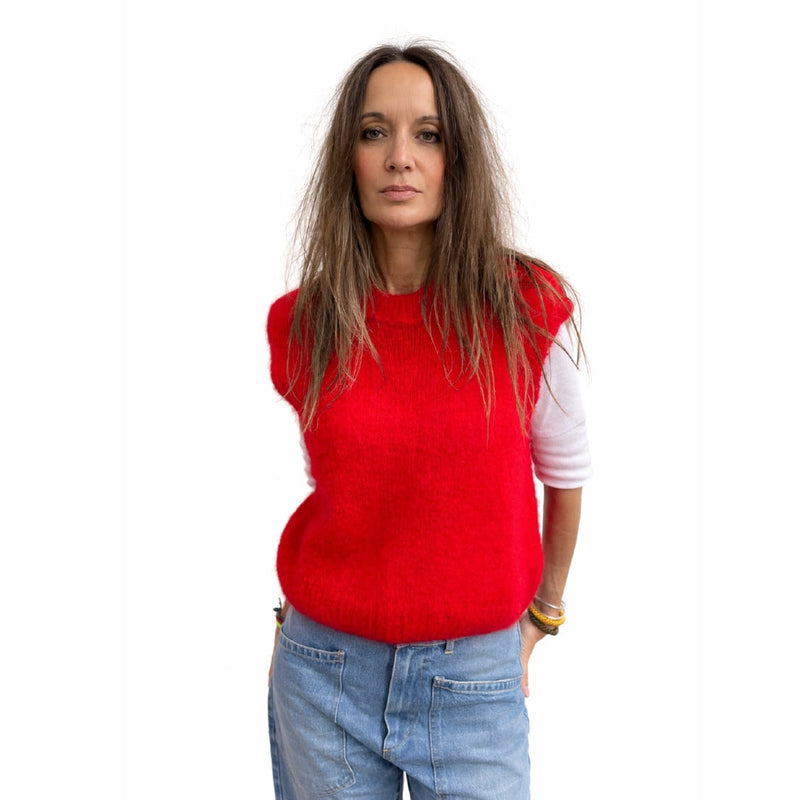 Red Knitted Vest