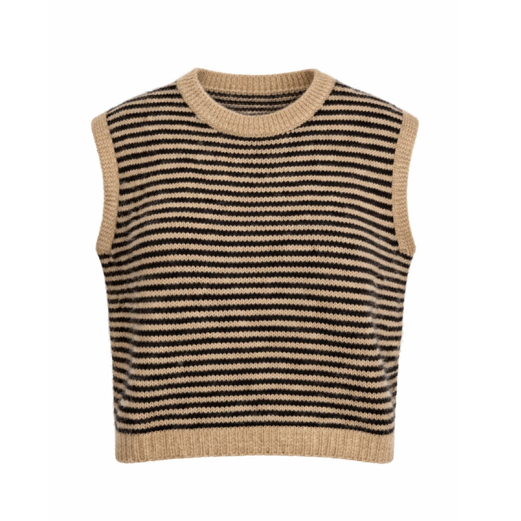 Brown Stripe Knitted Vest