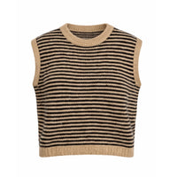 Brown Stripe Knitted Vest