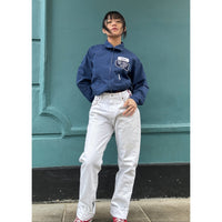 *NEW* Useless White Levis Zig Zag Stitching