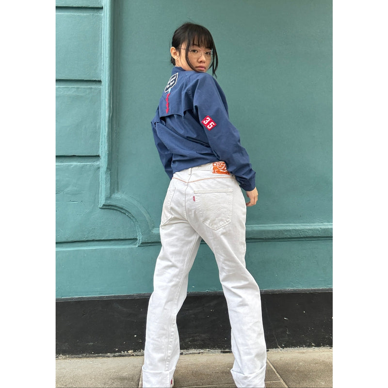 *NEW* Useless White Levis Zig Zag Stitching