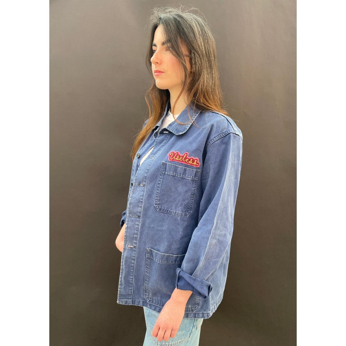 *NEW* Useless Upcycled Blue Work Wear Jacket