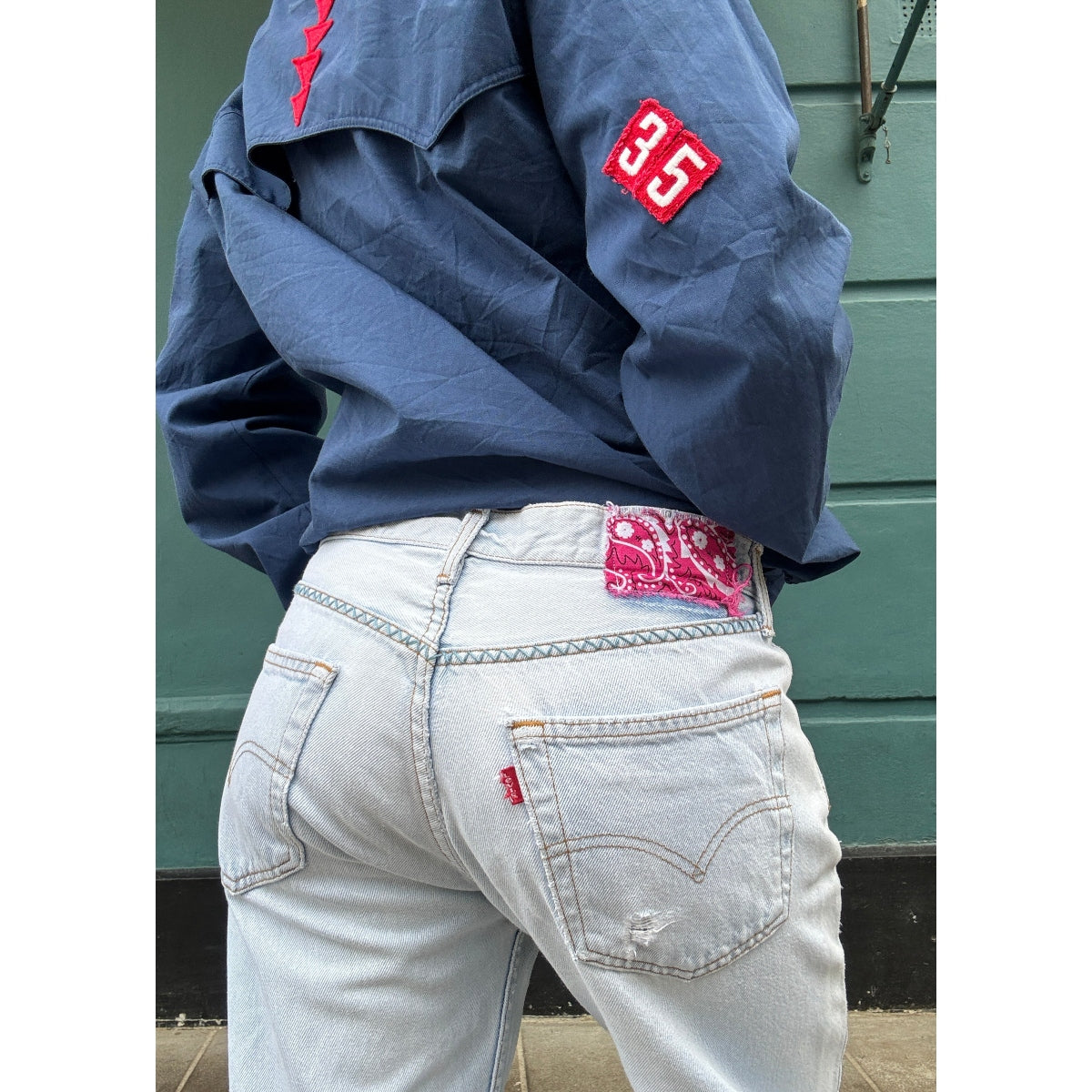 *NEW* Useless Pale Blue Levis Zig Zag Stitching