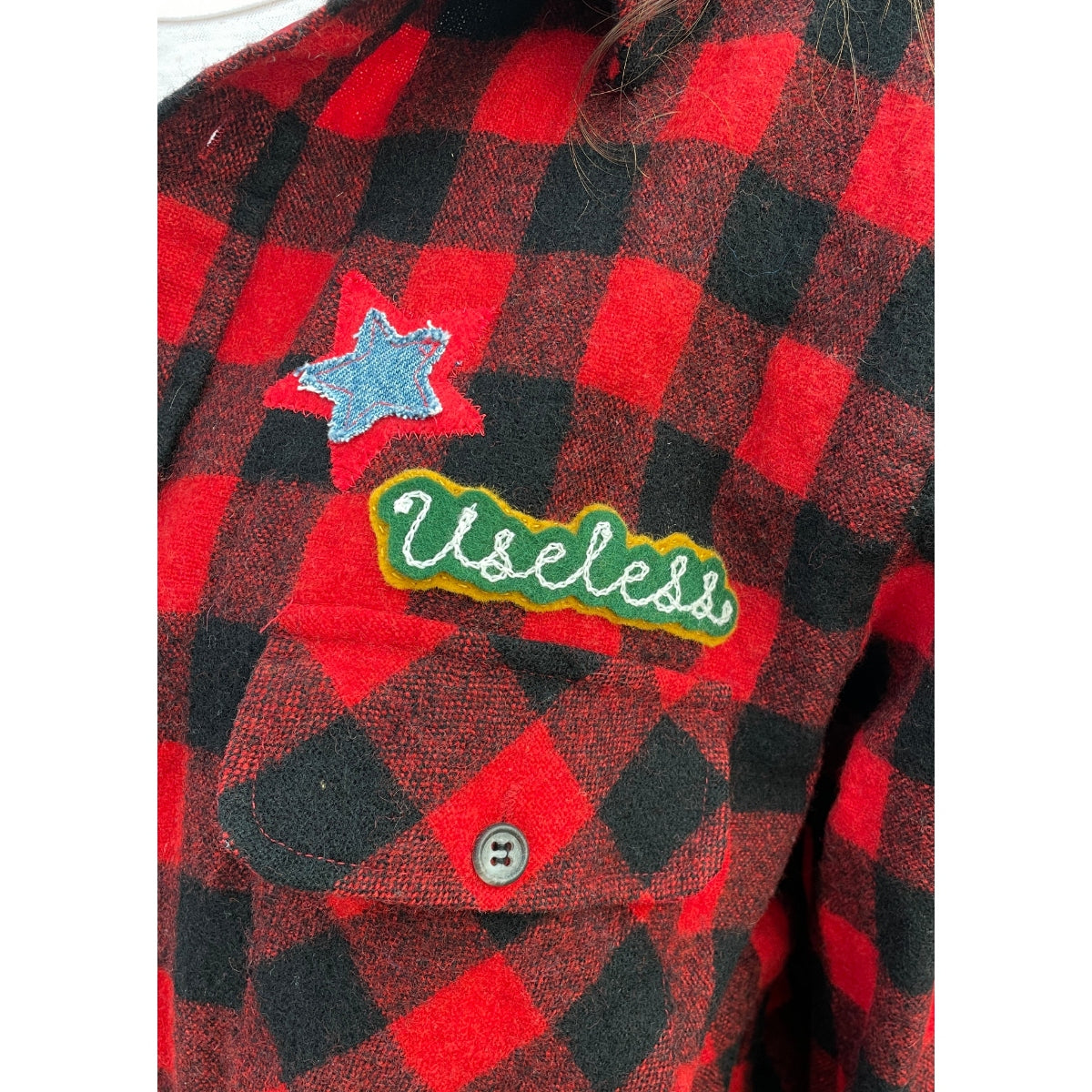 *NEW* Useless Red And Black Plaid Shirt