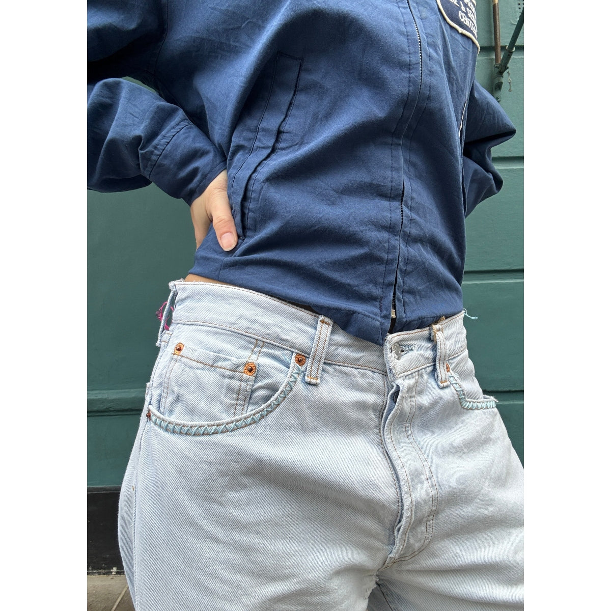 *NEW* Useless Pale Blue Levis Zig Zag Stitching