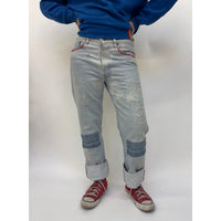 Useless Pale Blue Patched Vintage Levis