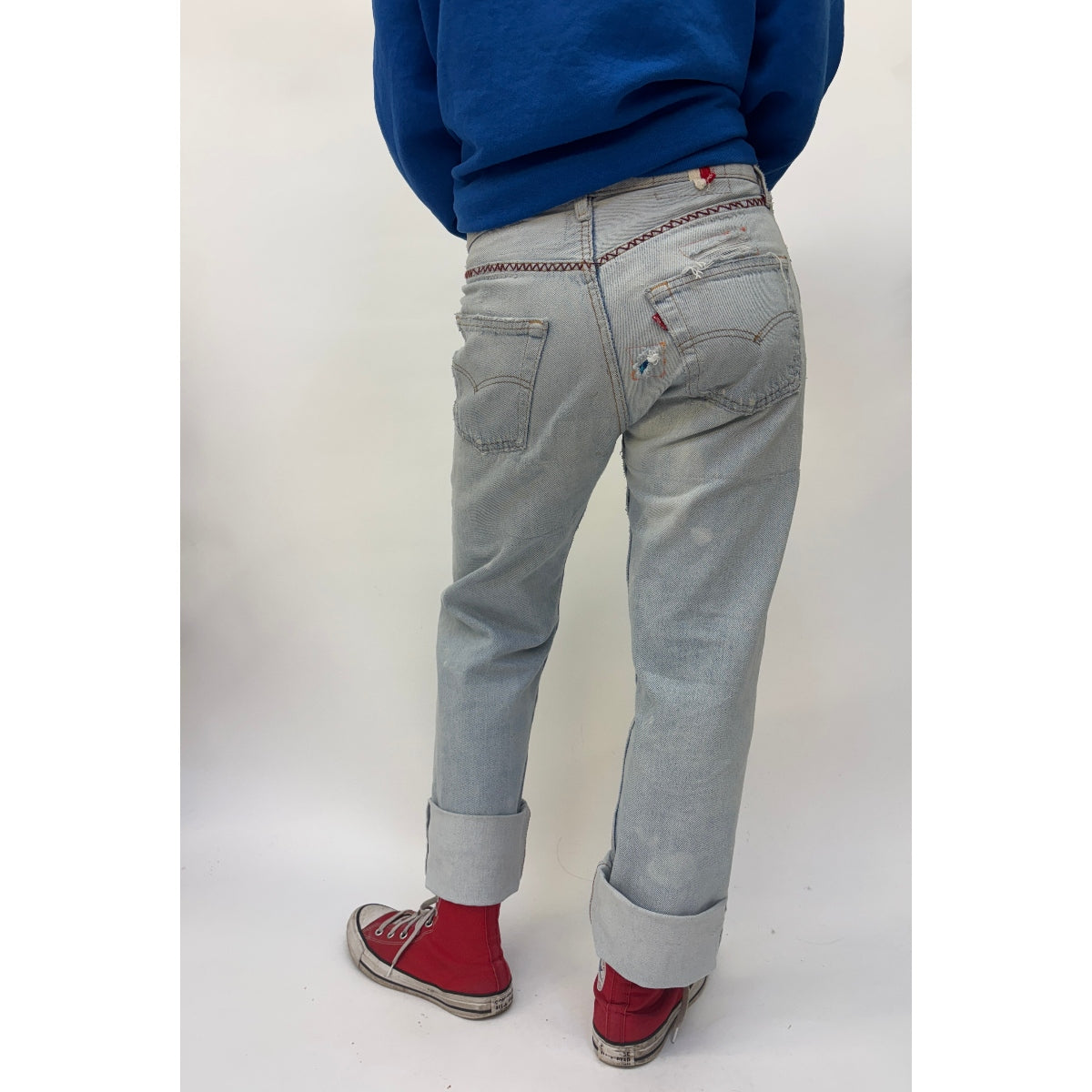 Useless Pale Blue Patched Vintage Levis
