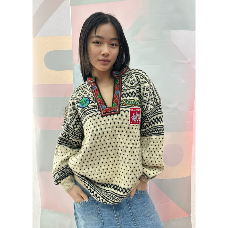 Useless Patched Vintage Knit